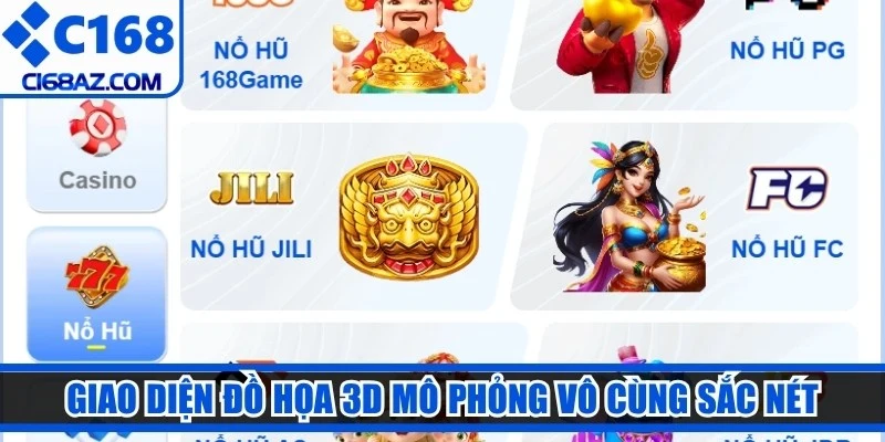 Giao diện đồ họa 3D mô phỏng vô cùng sắc nét và chân thực