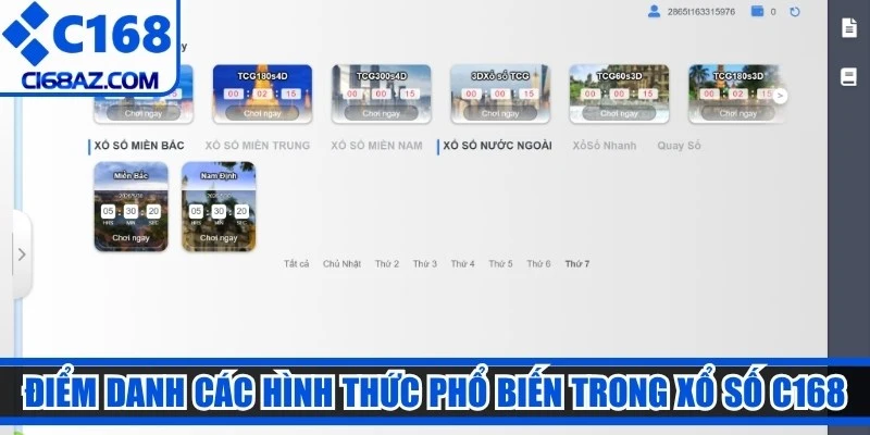 Điểm danh các hình thức phổ biến trong xổ số C168